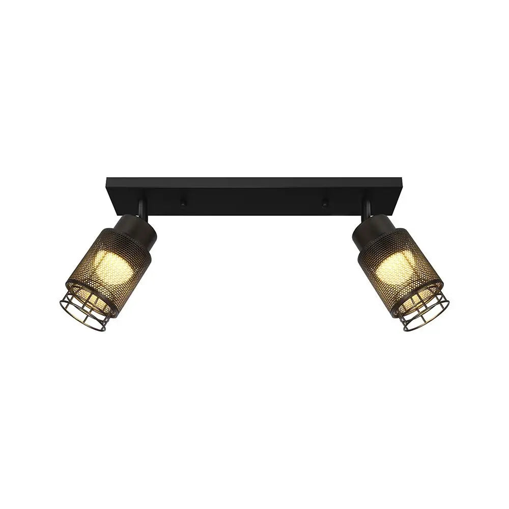 2X6W LED DECORATIVE CEILING LAMP (L400*W70*H30mm) 3000K MATT BLACK BODY