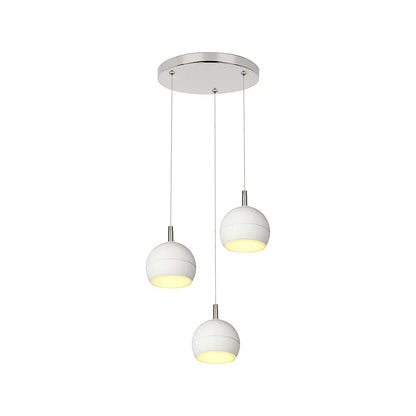 3X10W LED DECORATIVE HANGING LAMP(D250*H30mm) 3000K BRUSHED NICKEL+WHITE