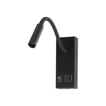 3W LED BEDSIDE LIGHT WITH CREE CHIP WITH USB & TYPE C CABLE CCT: 3000K 6YRS WARRANTY