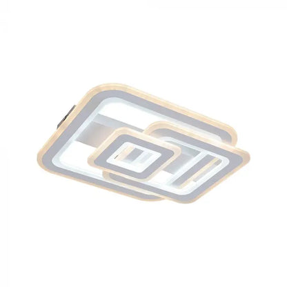 80W LED DECORATIVE CEILING LAMP CCT 3IN1 DIMMABLE IR REMOTE CONTROL WHITE