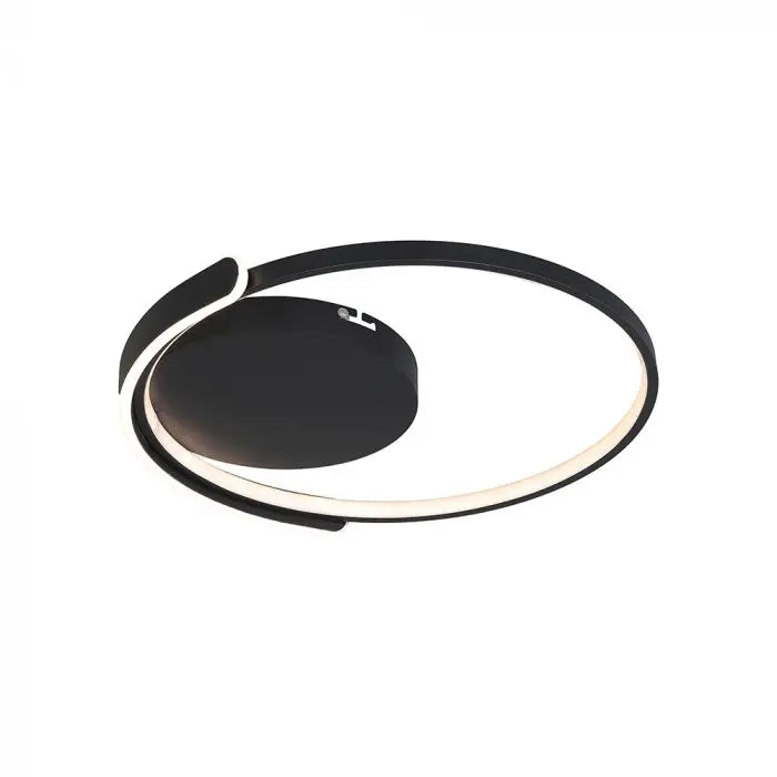 50W LED DECORATIVE CEILING LAMP CCT 3IN1DIMMABLE IR REMOTE CONTROL BLACK