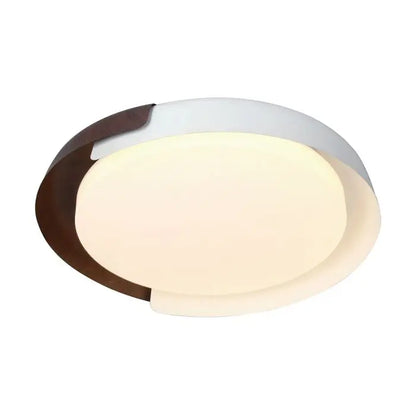 48W LED Decorative Ceiling Lamp (D500*H80mm) 3in1 Remote Control Dimmable White+Wood Grain