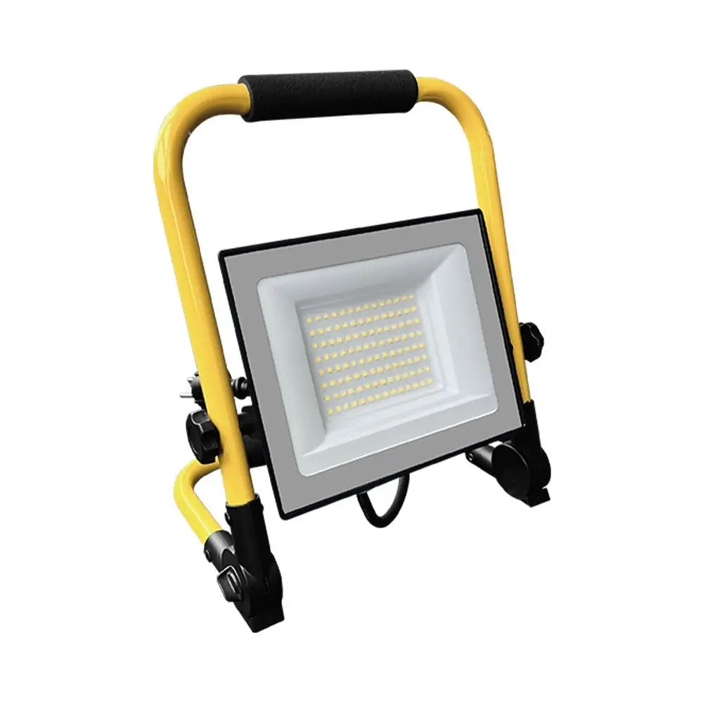 50W LED Floodlight CREE CHIP Black Body L Stand EU Plug 6400K