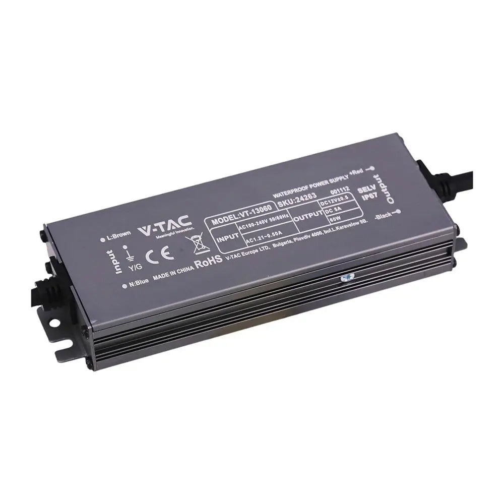 Power Supply - 60W 12V 5A IP67