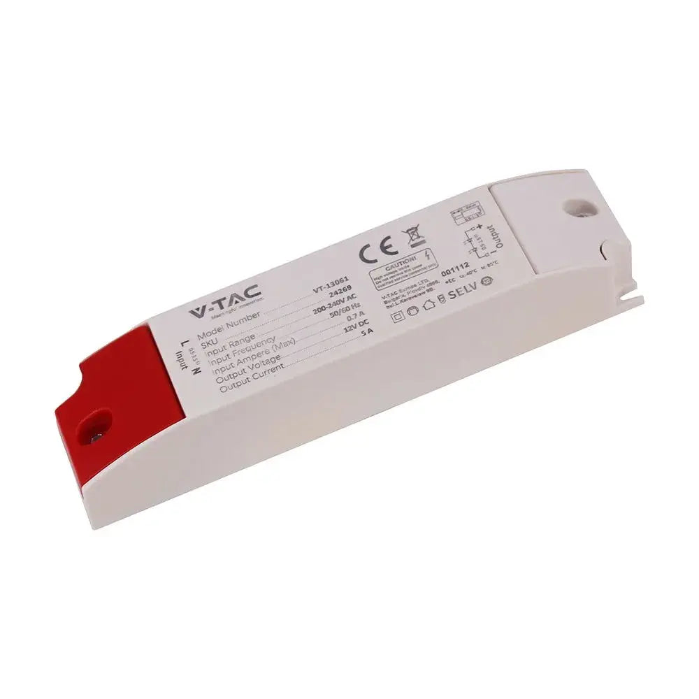 60W LED PLASTIC POWER SUPPLY 12V 5A IP44