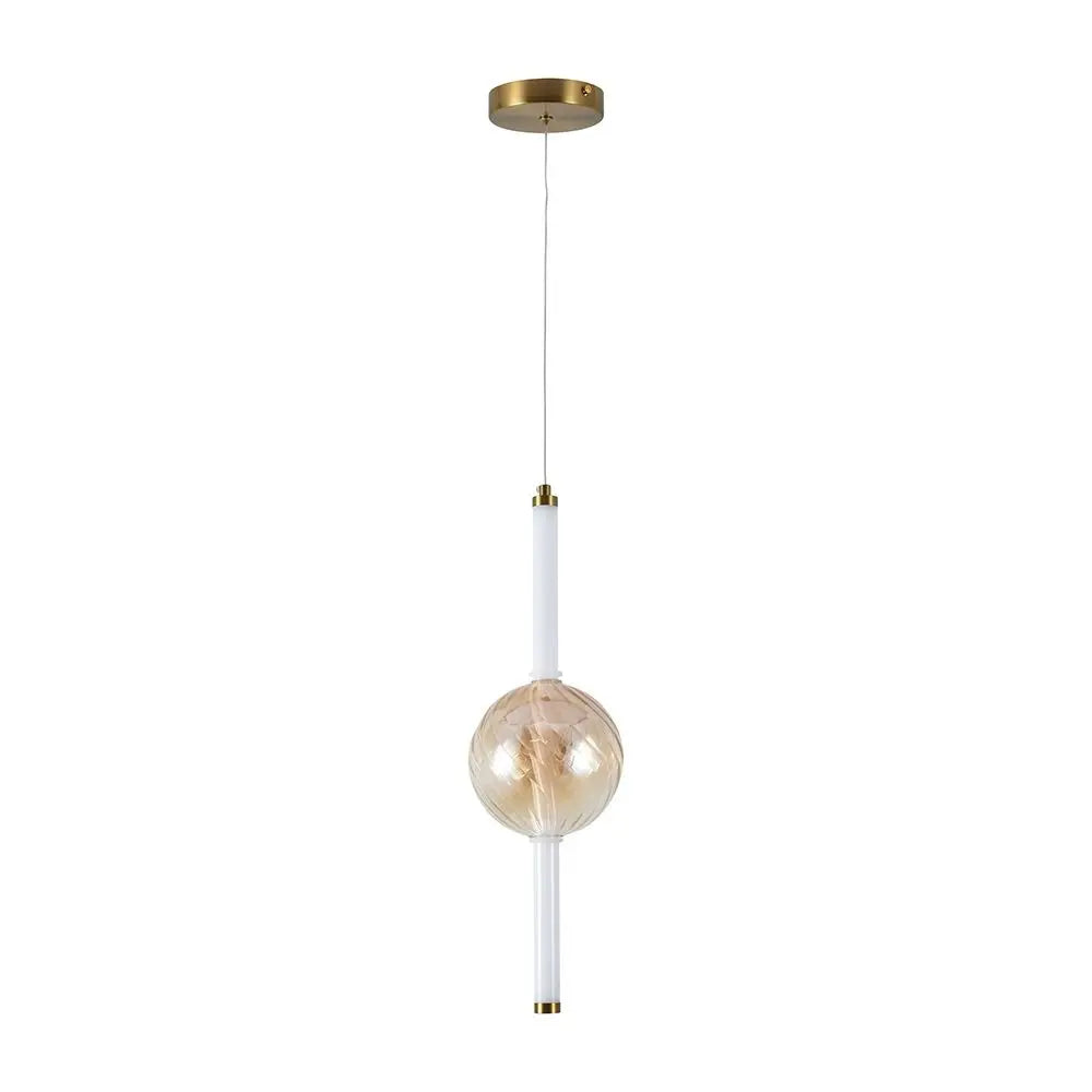 8W LED Decorative Hanging Light D150-H510 Gold+Amber+White 3000K