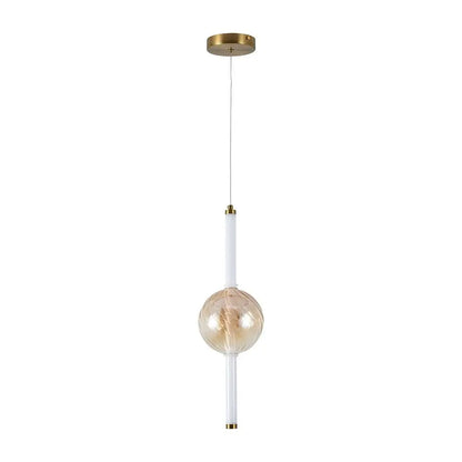 8W LED Decorative Hanging Light D150-H510 Gold+Amber+White 3000K