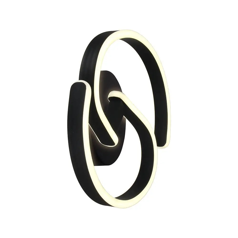 22W LED DECORATIVE WALL LIGHT 300x110MM 4000K SANDY BLACK