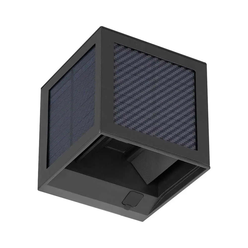 2.25W LED Solar Wall Light 3in1 Black Body IP65 PIR Sensor