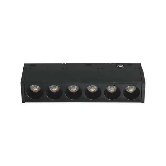 6W 48V LINEAR MAGNETIC GRILLE LIGHT ALUMINUM 6400K BLACK BODY