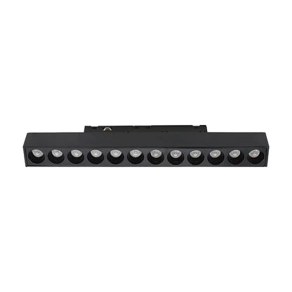 12W 48V LINEAR MAGNETIC GRILLE LIGHT ALUMINUM 3000K BLACK BODY