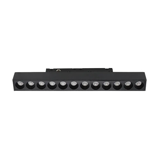 12W 48V LINEAR MAGNETIC GRILLE LIGHT ALUMINUM 4000K BLACK BODY