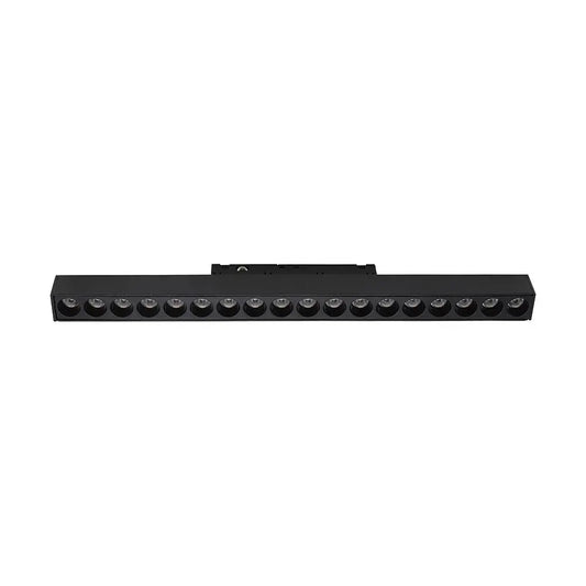18W 48V LINEAR MAGNETIC GRILLE LIGHT ALUMINUM 3000K BLACK BODY