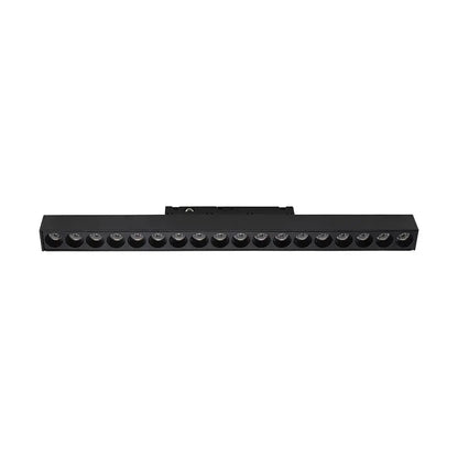 18W 48V LINEAR MAGNETIC GRILLE LIGHT ALUMINUM 6400K BLACK BODY
