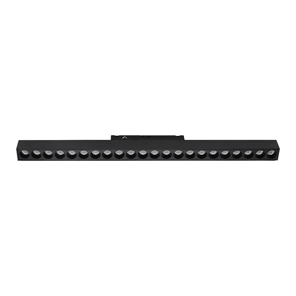 24W 48V LINEAR MAGNETIC GRILLE LIGHT ALUMINUM 4000K BLACK BODY