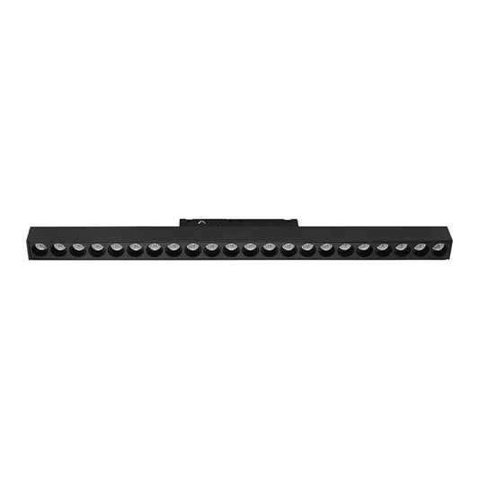 24W 48V LINEAR MAGNETIC GRILLE LIGHT ALUMINUM 6400K BLACK BODY