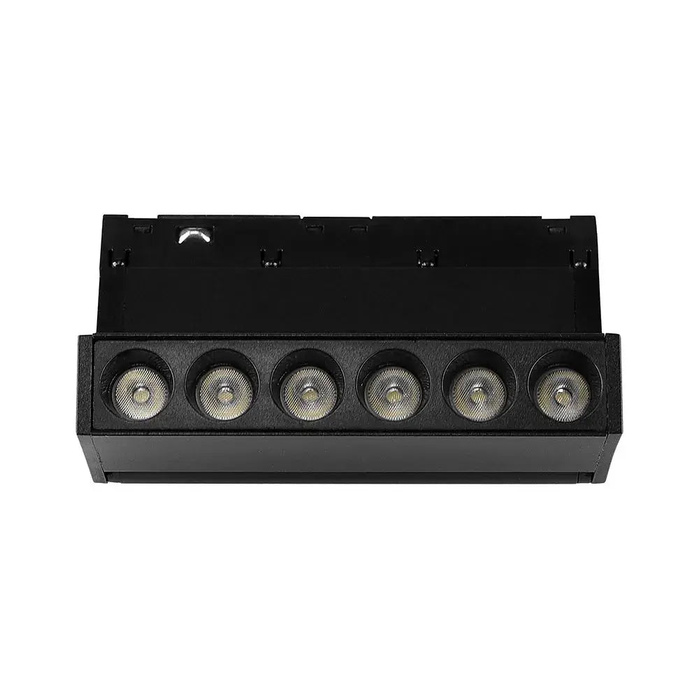 6W 48V ADJUSTABLE MAGNETIC SPOT LIGHT ALUMINUM 6400K BLACK BODY