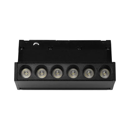 6W 48V ADJUSTABLE MAGNETIC SPOT LIGHT ALUMINUM 6400K BLACK BODY