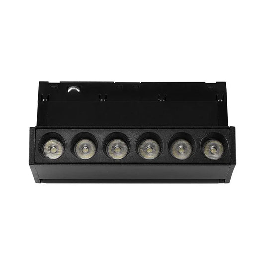 6W 48V ADJUSTABLE MAGNETIC SPOT LIGHT ALUMINUM 6400K BLACK BODY