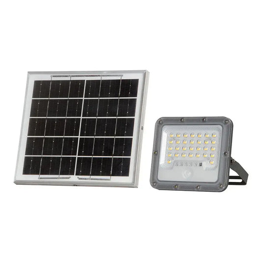 LED FLOODLIGHT WITH SOLAR PANEL & PIR SENSOR REMOVABLE LIGHT ENGINE 6000K 150LM/W IP65