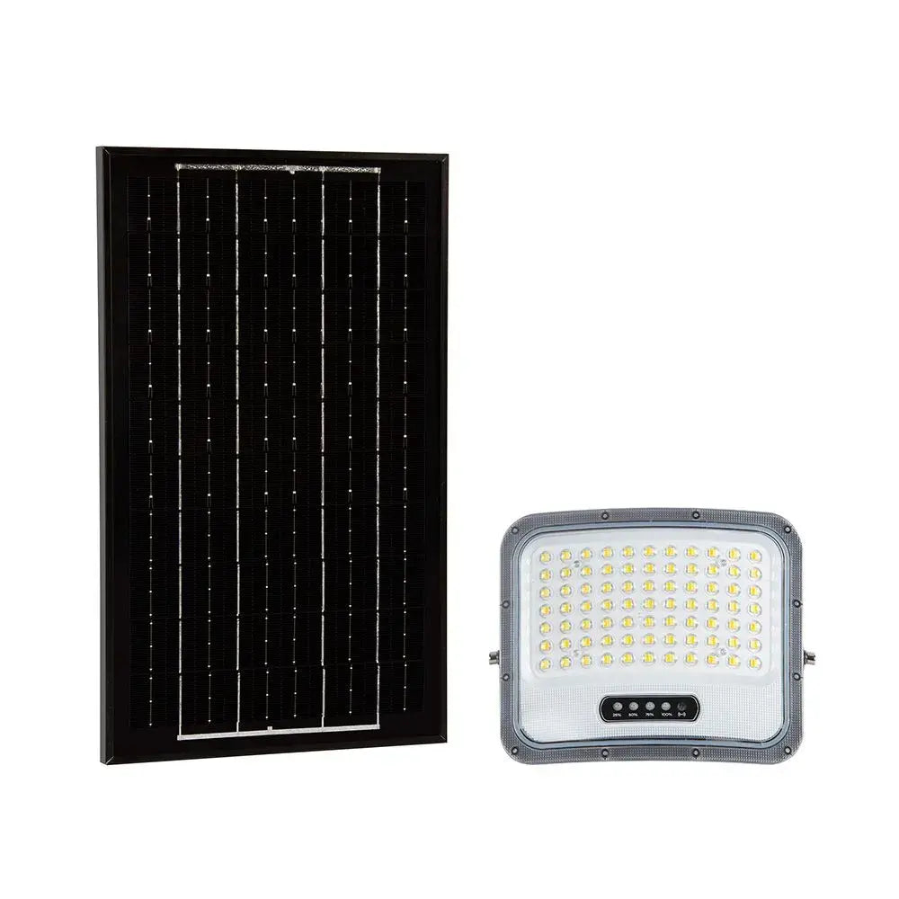 LED FLOODLIGHT WITH SOLAR PANEL 12W BLACK 3IN1 IP65