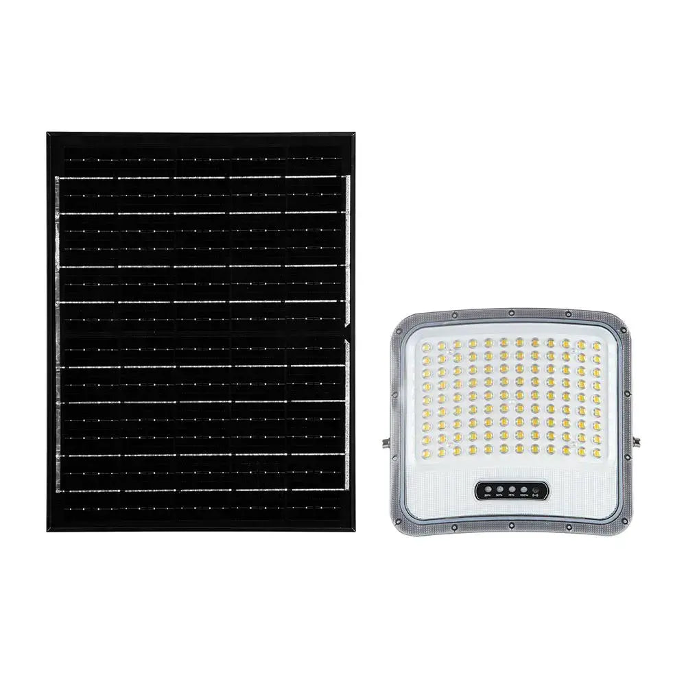 LED FLOODLIGHT WITH SOLAR PANEL 20W BLACK 3IN1 IP65