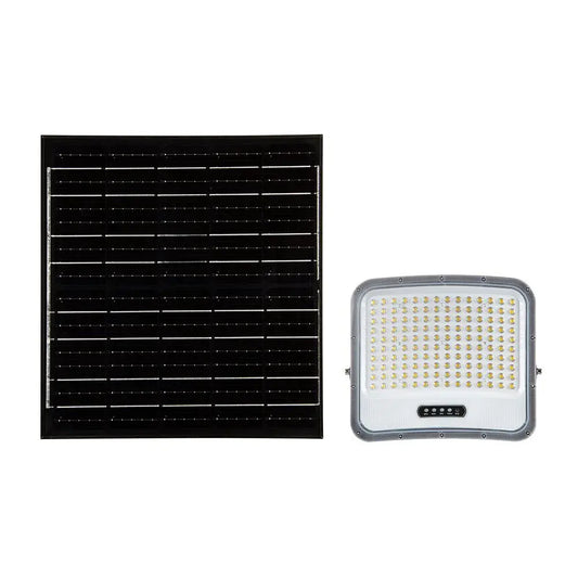 LED FLOODLIGHT WITH SOLAR PANEL 25W BLACK 3IN1 IP65
