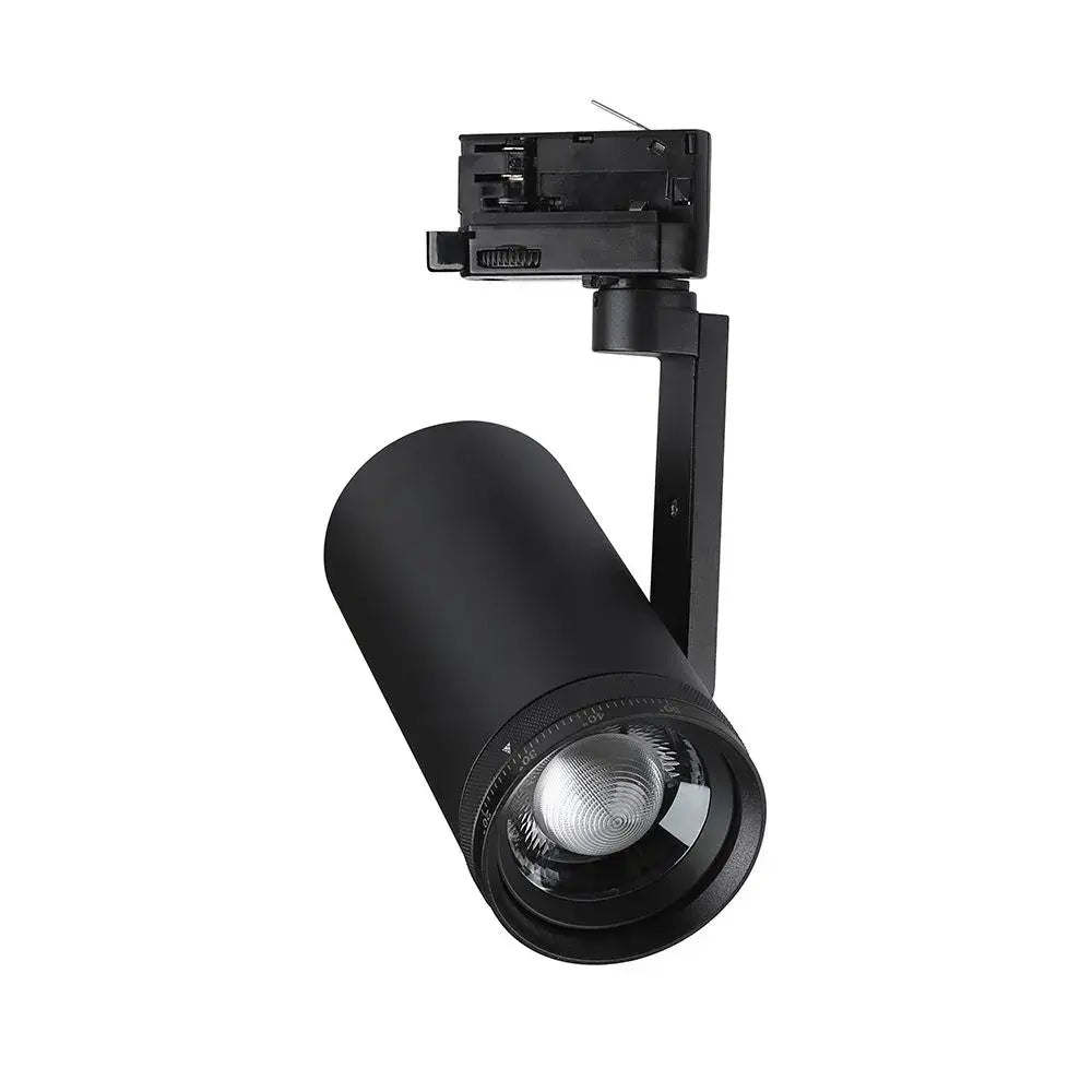 VT-18031CCT 30W LED COB ZOOMABLE TRACKLIGHT 25°-50° BEAM ANGLE 3IN1 BLACK BODY