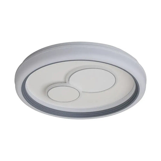 2X30W LED DECORATIVE CEILING LAMP RF REMOTE CONTROL 3IN1 DIMMABLE WHITE+GREY