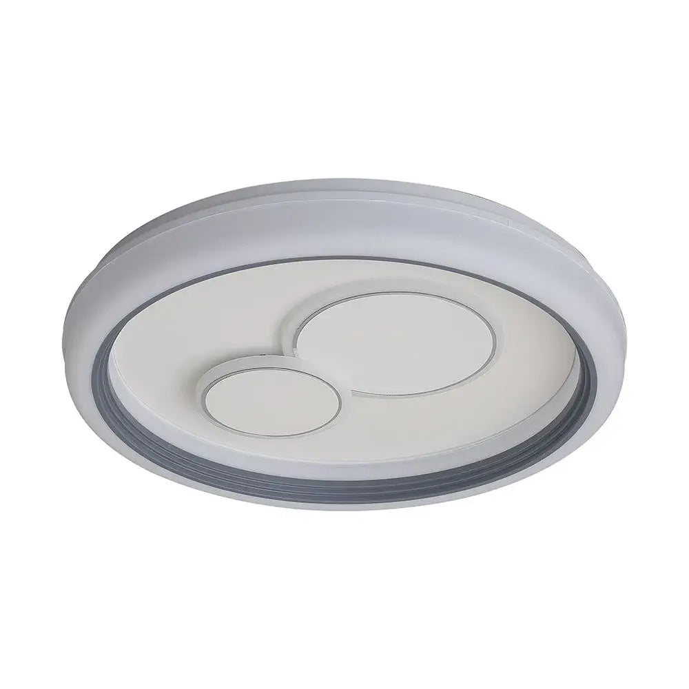 2X30W LED DECORATIVE CEILING LAMP RF REMOTE CONTROL 3IN1 DIMMABLE WHITE+GREY