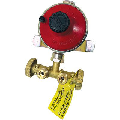 CENTRALINA MINI X 2 BOMBOLE GAS GPL - REGOLATORE BP KG/H 7 + STAFFA + TASSELLI