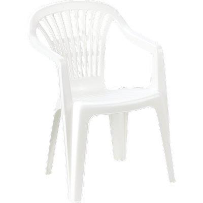 SEDIA SCILLA + BRACCIOLI PROGARDEN - PP BIANCO CM 54X53 H.CM 80