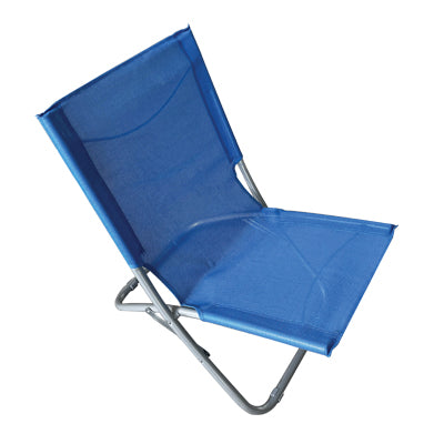 SPIAGGINA EASY DOMUS - ACCIAIO/TEXT VERDE-BLU CM 48X62 H.CM 64