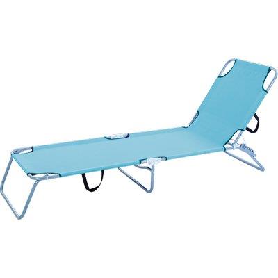 LETTINO MALE DOMUS - ACCIAIO/POLY CELESTE  CM 58X190 H.CM 27