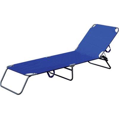 LETTINO SAND DOMUS - ACCIAIO/POLY BLU CM 58X190 H.CM 27