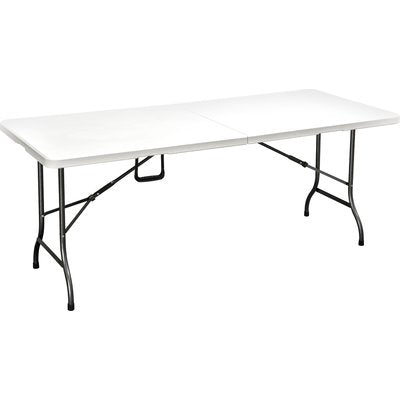 TAVOLO CATERING DOMUS - HDPE BIANCO/ACCIAIO CM 180X75 H.CM 74