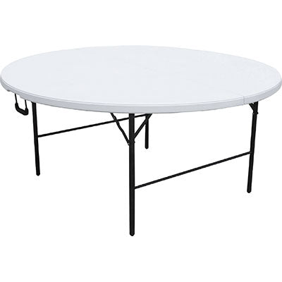 TAVOLO CATERING DOMUS - HDPE BIANCO/ACCIAIO CM 160 H.CM 74