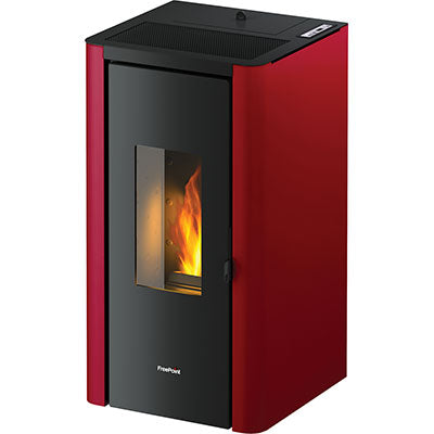 STUFA PELLET INDIGO EVO 7 FREEPOINT - BORDEAUX KW 7 MM 465X455 H.MM 895
