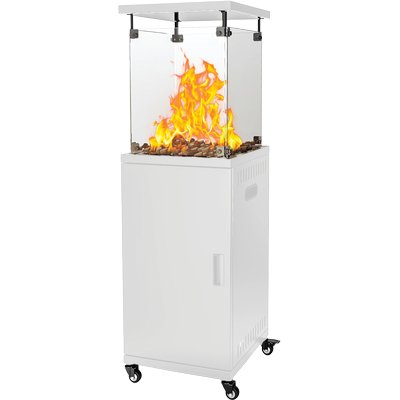 STUFA GAS GPL FLAMEX + RUOTE DOMUS