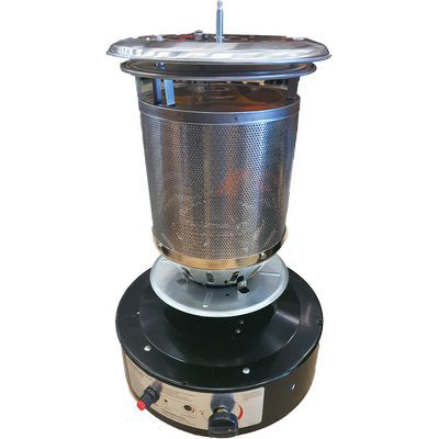 BRUCIATORE STUFA GAS GPL SHORT ROUND PATIO DOMUS - NERO KW 11 H.CM 135
