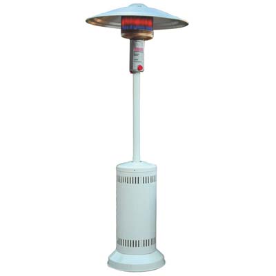 STUFA GAS GPL A FUNGO + RUOTE DOMUS - BIANCO KW 5/12