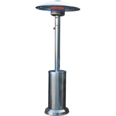 STUFA GAS GPL A FUNGO + RUOTE DOMUS - ACCIAIO KW 5/12