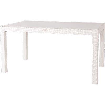 TAVOLO RATTAN KRETA DOMUS - PP BIANCO CM 120X70 H.CM 78