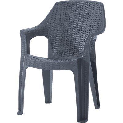 SEDIA RATTAN THERA + BRACCIOLI DOMUS - PP ANTRACITE CM 58X75 H.CM 85