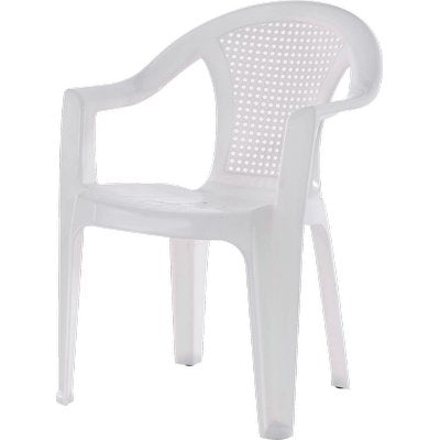 SEDIA MILOS + BRACCIOLI DOMUS - PP BIANCO CM 53X45 H.CM 77