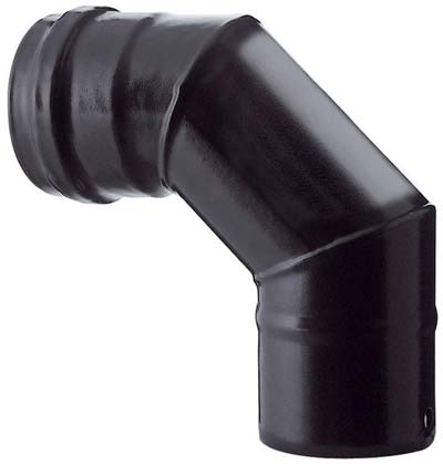 GOMITO PELLET 90° NERO OPACO SAVE - CM 10