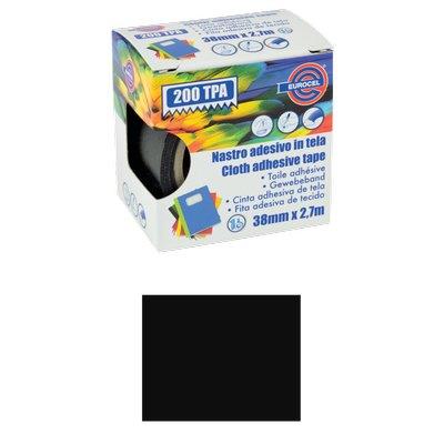 NASTRO ADESIVO TELATO 200 TPA EUROCEL - NERO MM 38 ML 2,7