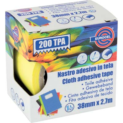 NASTRO ADESIVO TELATO 200 TPA EUROCEL - GIALLO MM 38 ML 2,7