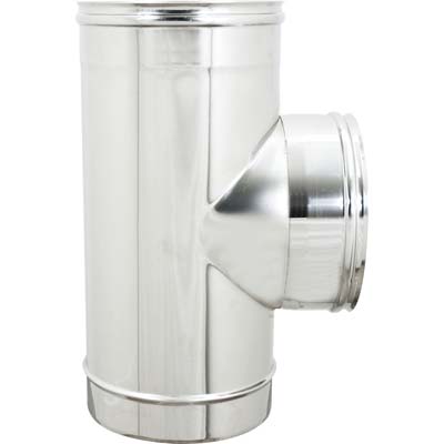 TUBO A TEE 90° MFF ACCIAIO INOX AISI 304 - CM  8