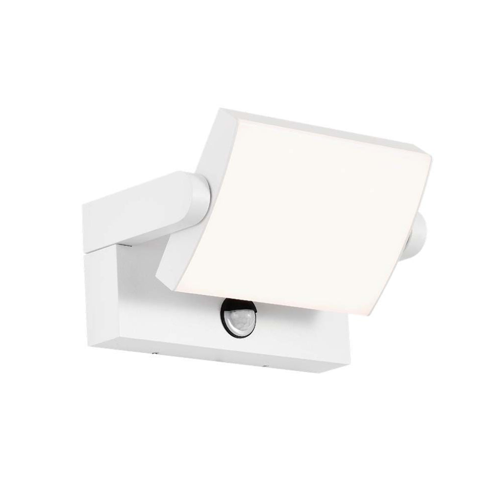 17W LED Wall Light with Sensor 3000K White Body IP65